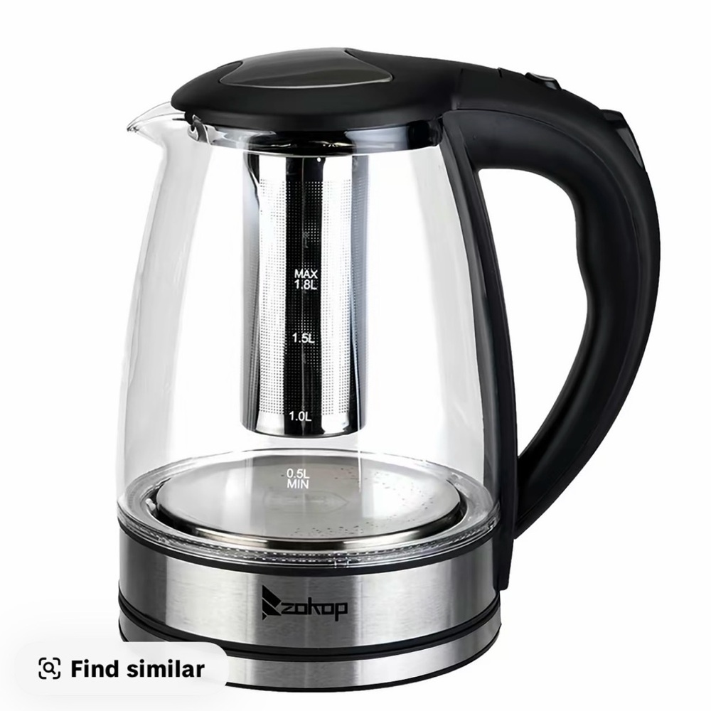 ZOKOP HD-1861 Back to top 1.8L Electric Glass
Kettle - Picture 6 of 7